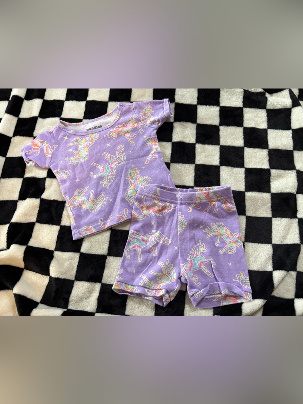 Free on bundle 6/9 month summer purple pj set
